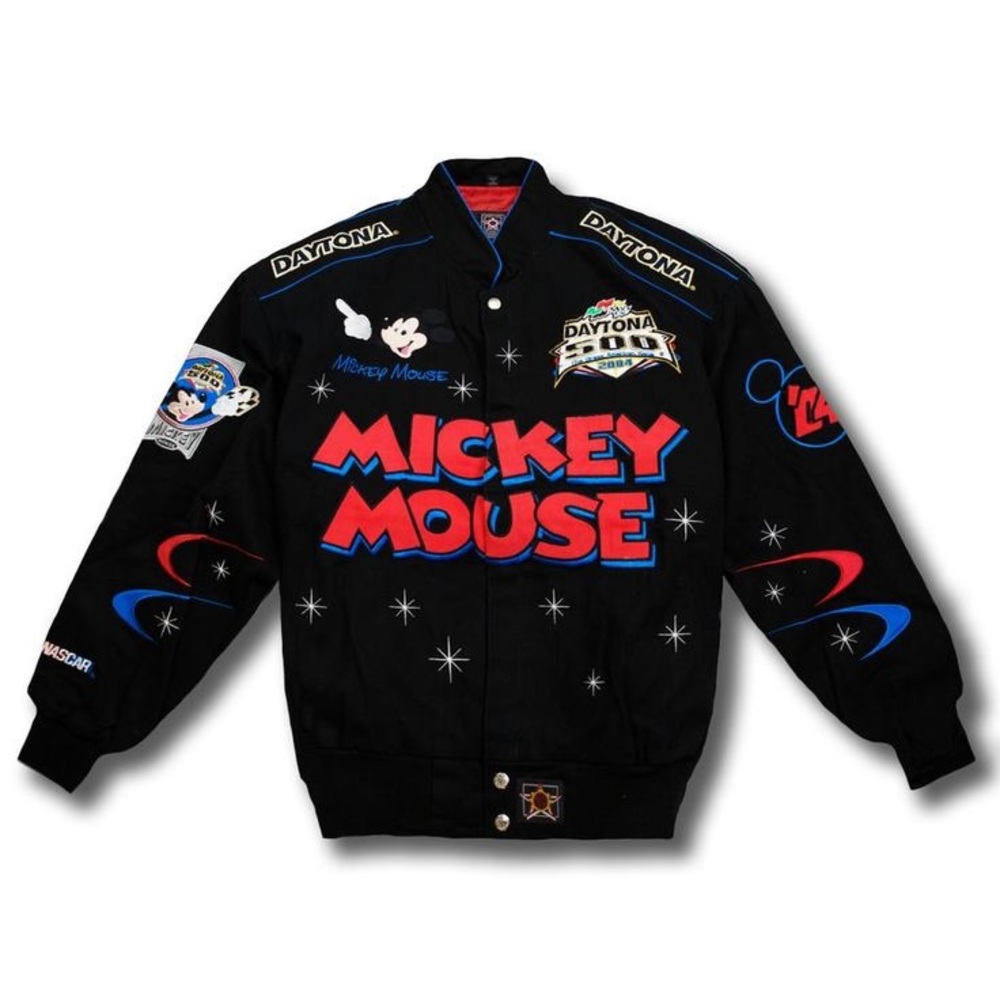 Vintage 2004 Mickey Mouse NASCAR Daytona 500 Jacket JH Design Youth XXL